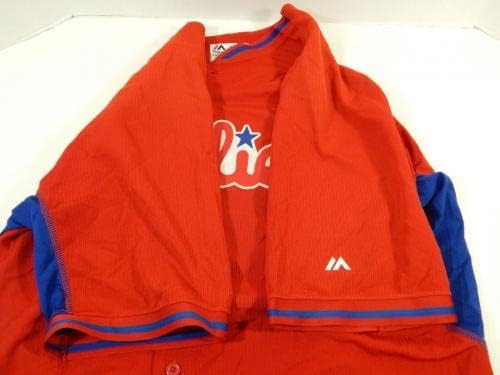 2014-15 Philadelphia Phillies Cornelius Randolph 2 Game usou Red Jersey St BP - Jogo usou camisas MLB