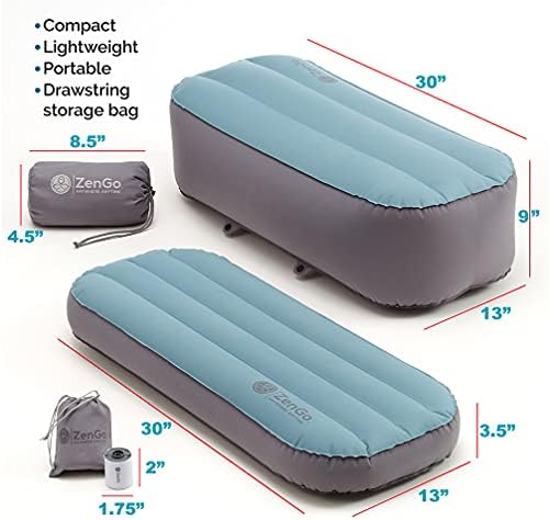 Moderna Meditação Inflável e Almofada de Yoga Conjunto por Zengo ™ - Seat + MAT ⎟ Recursores de ioga - Dois tamanhos⎟