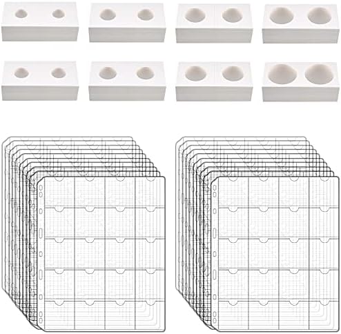 400 portador de moedas de papelão para colecionadores com 20 folhas Pocket Pages, 400 bolsos coletando armazenamento