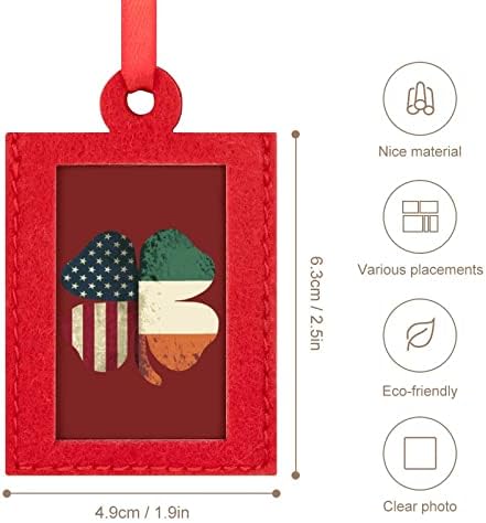 Bandeira irlandesa da Irlanda Americana Shamrock Mini Christmas Ficture Ornaments Senti Offing Photo Frames for Party Holiday Wedding