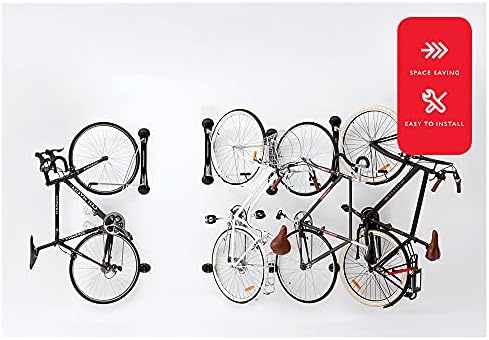 Racks de bicicleta Steadyrack - Rack de pára -choque - Solução de armazenamento de bicicleta montada na parede para sua casa, garagem