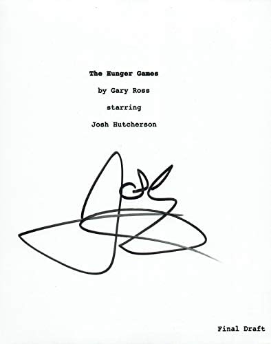 Josh Hutcherson assinou autografou o script de filme dos Jogos Vorazes Coa VD