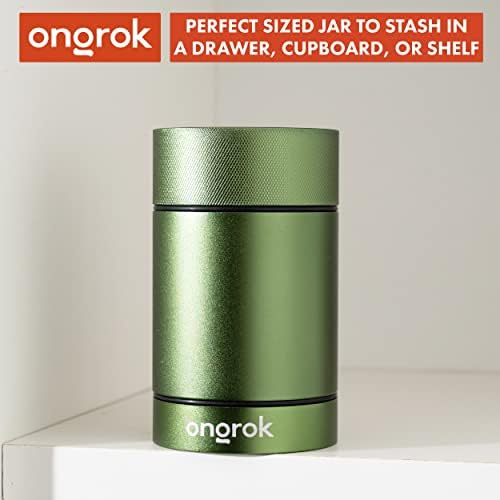 Contêiner de armazenamento de alumínio OnGrok, 180ml, jarra à prova de ar para preservar o cheiro e o aroma