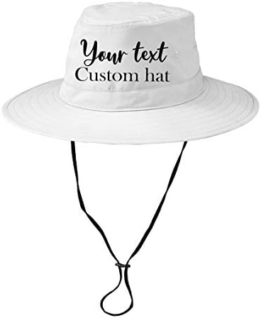 Pontuação de tinta Personalizado Bordado personalizado Summer UPF 30+ Chapéu de balde com corda - 3 cores