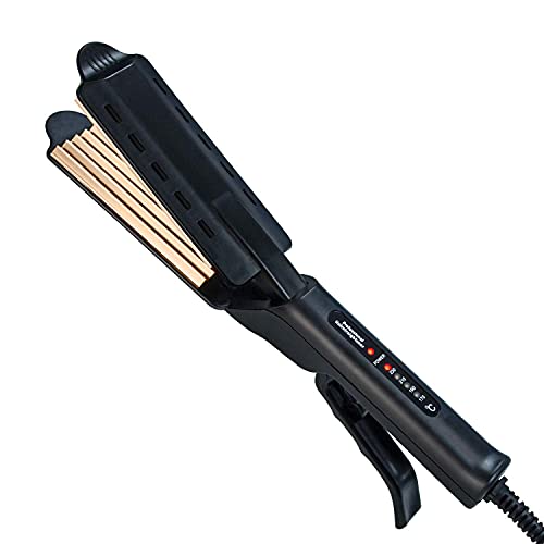 Cabelo crimper xjxj Curling Hair Waver Wover Titânio Cerâmica Ferro plano ondulado Cabelo encaracolado Ferro volumizador