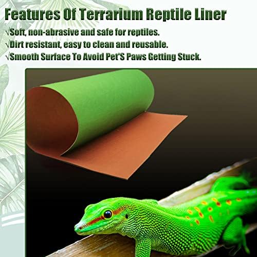 TFWADMX Reversível Reptile Reptile Terrarium Substrato Latador de leanete de réptil tapete de gaiola de tapete barbudo