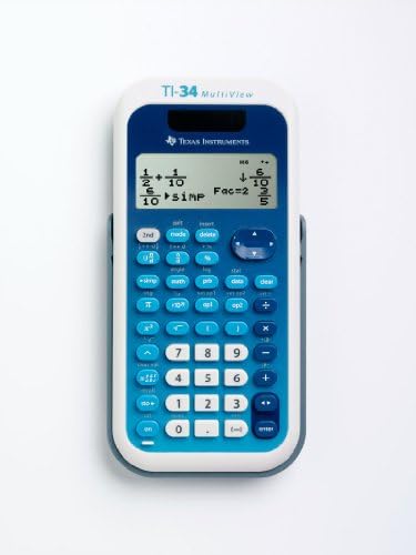 Texas Instruments, Inc TI34MV Calculadora científica, 4 linhas, PWR dual, 3-1/5 polegadas x6-1/10 polegadas x3/4 polegadas, seja