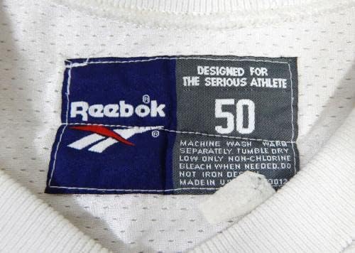 1997 San Francisco 49ers Albert Reese 71 Game usado Jersey White 50 DP26595 - Jerseys de Jerseys usados ​​na NFL não assinada