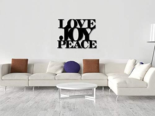 GodBlessign Love Joy Peace Metal Sign, sinal, decoração de parede de metal para cozinha em casa Coffee Barthroom Bar, Decoração