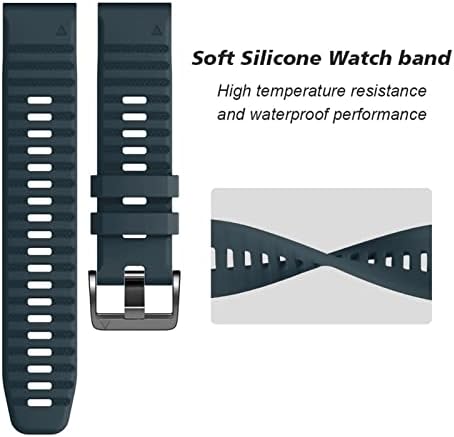 Bedcy Silicone Rellow Watch Band Band para Garmin Fenix ​​7x 7 6x Pro Watch EasyFit Wrist Band 26 22mm Strap