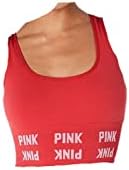 Victoria's Secret Pink Active Active Fiftless Scoop Bra cor vermelho tamanho médio novo