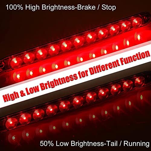 Perfect 11 LED Red Trailer Breio Tail Light, 2 pacote de 2 ”LED Stop Burring Signal Luzes traseiros Freio impermeabilizado Luz vermelha para barcos marinhos Carrinho de golfe Offroad Truck RV UTV ATV