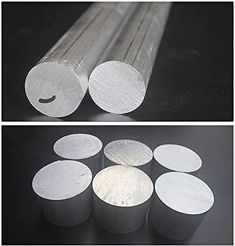 Hastes de alumínio Goonsds Bar redondo para materiais de metal de laboratório e design de bricolage, 500 mm de comprimento,