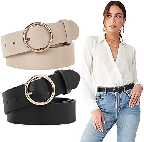 Cinturões de couro suosdey feminino moda de jeans de couro falso com fivela de o-ring