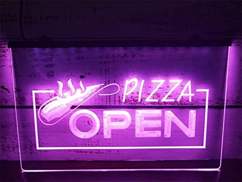 DVTEL PIZZA NEON LED MODELAÇÃO LED LEITAS LUMAS LUNTAS LUMAS SIGNA PAINEL DE ACRYLIC Luz decorativa, 40x30cm Hotel Restaurant Bar Coffee Shop