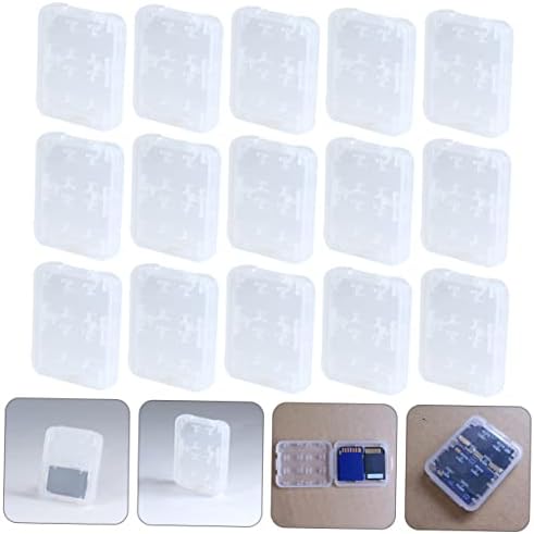 Solustre 20pcs caixa de memória caixa de armazenamento Caixa de armazenamento Clear Organizer Caixa ABS Branco Slot