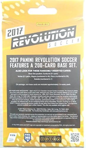 2017 Panini Revolution Soccer 15 Base Card Hanger Caixa Parente Sensação Teen Card Christian Pulisic Rookie e para inserções exclusivas!