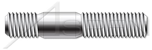 M16-2.0 x 85mm, DIN 938, métrica, pregos, extremidade dupla, extremidade de parafuso 1,0 x diâmetro, a4 aço inoxidável