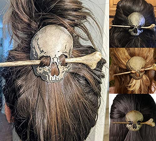 AskFairy Herror Skull Death Moth Hairpin, esqueleto de cabelo pega de cabelo vintage para o cosplay de festas para meninas