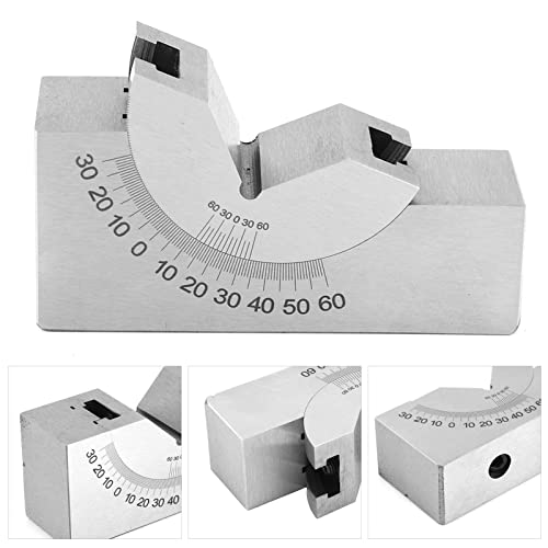 Micro 3 * 1 * 1,4 polegada de alta precisão ângulo ângulo do bloco V bloco 0-60 ° Com chave para fresagem de torno