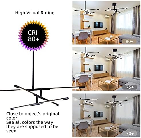 Chandeleiro de lustre moderno de Kinglong LED LEDA LIGADA DE SUCTIÇÃO NEGRA E SLING PENENTE, LUZ DE ARTE LIVRAS NOVAS ARTE