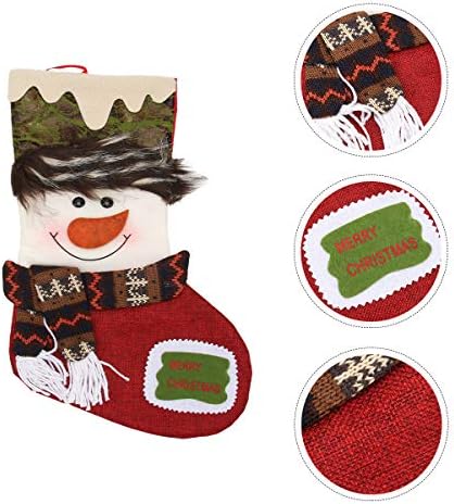 1 PC Christmas Stocking Decorativo pendurado doce bolsa de armazenamento Bolsa de pendente Favores