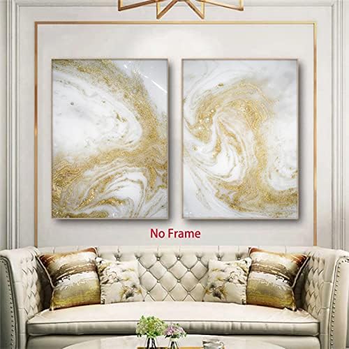 Abstract Golden Art Art Marble Textura Textura Arte da parede Não moldada 16 x 24 x3, pôster e estampas de pintura cinza branco fluido