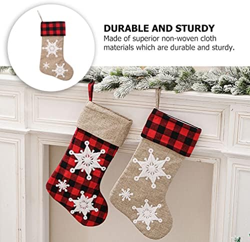 Partykindom meias meia meia, meias de flocos de neve bolsa de doces para decoração de natal decoração de natal