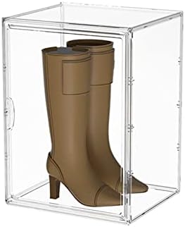 Coleta de armazenamento de sapatos Fenteer Coleção empilhável Clear Exibir caixa de armazenamento caixa lateral lateral Os