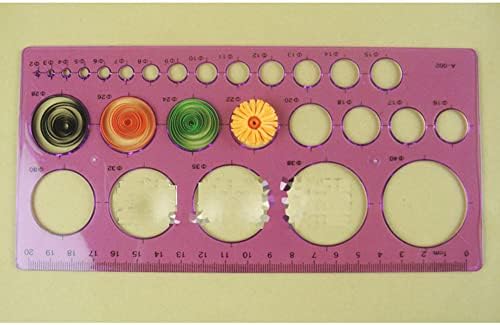 4pcs Modelos de círculo geométrico multifuncionais de régua desenho de desenho de pintura de estênceis redondos Modelo de