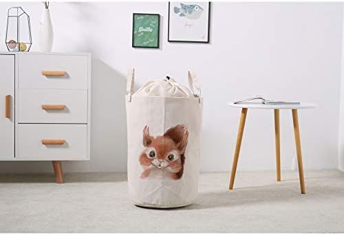 Cesto de lavanderia cesto roupas sujas de bolsa impermeável desenho animado squirell decoração de casa organizador de