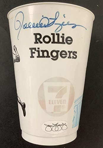 Rollie Fingers Assinou Cup Plastic Baseball Athletics Autograph Cy Young Hof JSA - Bolalls autografados