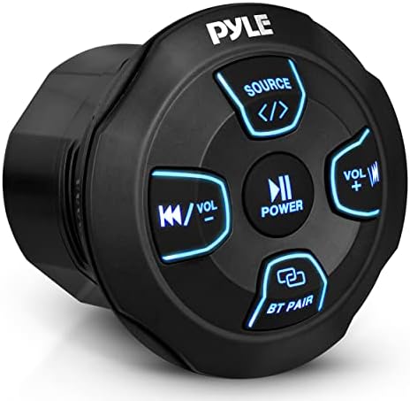 Controlador de áudio Bluetooth sem fio amplificado de pyle - Botão de mídia Bluetooth de 300 watts, controle remoto de receptor