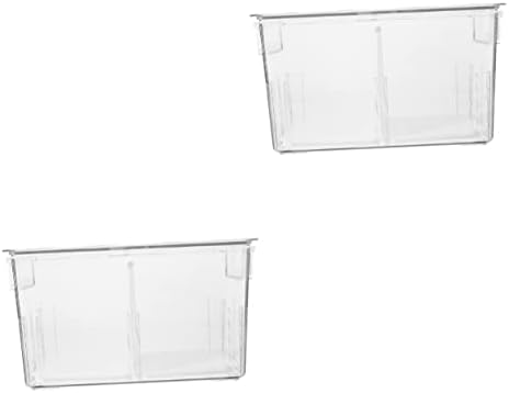 UPKOCH 2PCS Caixa de armazenamento da caixa de armazenamento de geladeira BINS com tampas lixas de recipiente transparente Bins