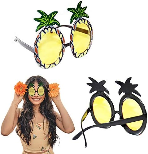 Óculos de sol engraçados, óculos de sol para festas de novidade, óculos de sol engraçados criativos, óculos de sol tropicais engraçados havaianos, suprimento de festa de trajes de fantasia luau, óculos de sol temáticos do Havaí, adereços de cabine de fotos de praia