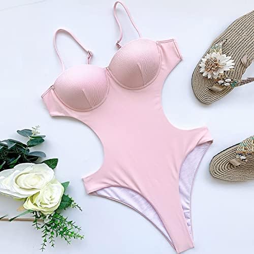 Biquíni patriótico para mulheres novas roupas de banho européia e americana Bikini Solid Color Swimsuith Feminino Anel de aço