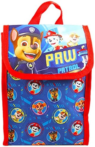 Nick Shop Paw Patrol Mackpack e lancheira para meninos Garotas - Pacote de 7 PC com bolsa de mochila de 16 '' da Patrol School, lancheira, garrafa de água e muito mais | PAW PATROL SCHOOL STEITORES