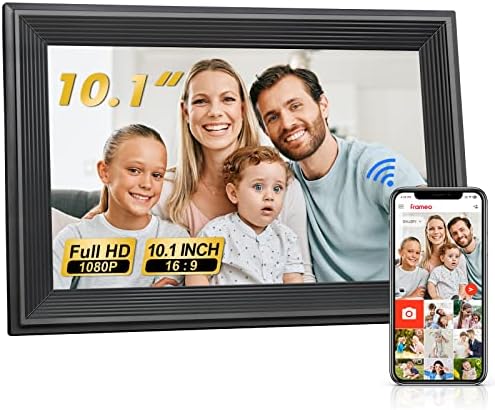Livingpai 10,1 polegadas WiFi Digital Picture Frame, Touch Screen Digital Photo Frame com armazenamento de 16 GB, moldura