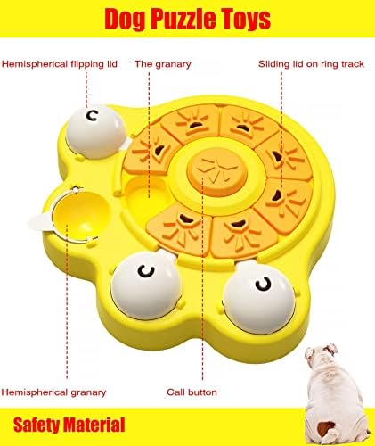 Brinquedos de quebra-cabeça para cães Toklyuie para cães grandes, interativo Pet Food Puzzle Distribuindo alimentador lento, brinquedo de quebra