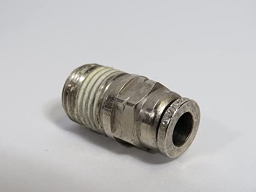 Numáticos INB103-104-021 Adaptador de tubo macho 1/4 Tubo x 1/4 NPTF Male