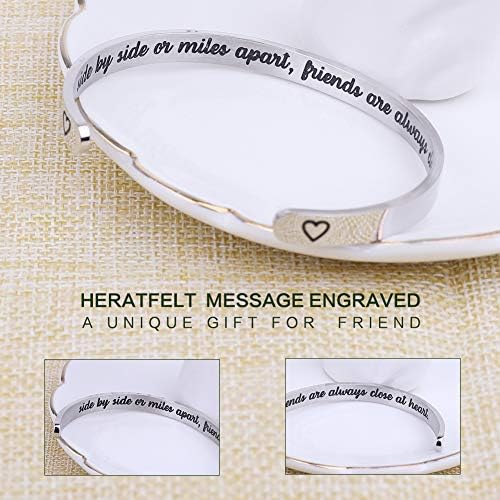 Presentes de bracelete de mensagem oculta para mulheres melhores amigas, istrens, ótimos presentes para o aniversário do aniversário