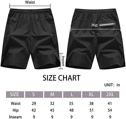 Top 3 trepadeiras atléticas de ginástica atlética shorts para o basquete de corrida, cintura elástica de insam em 9 polegadas com cordão e bolsos