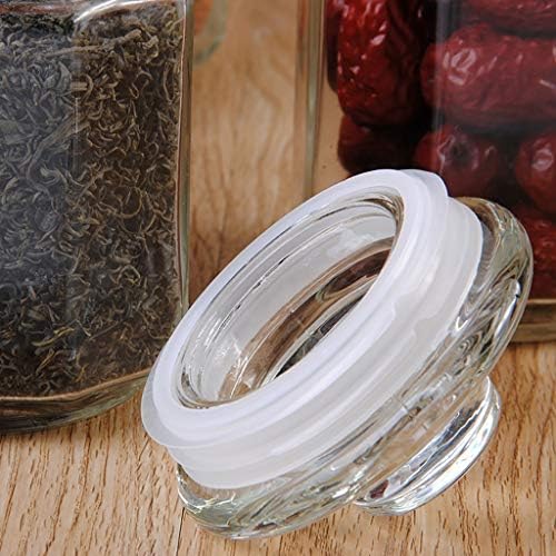 Jarra selada/vidro do tanque de armazenamento com uma coleção variada transparente de tampa de recipientes de alimentos