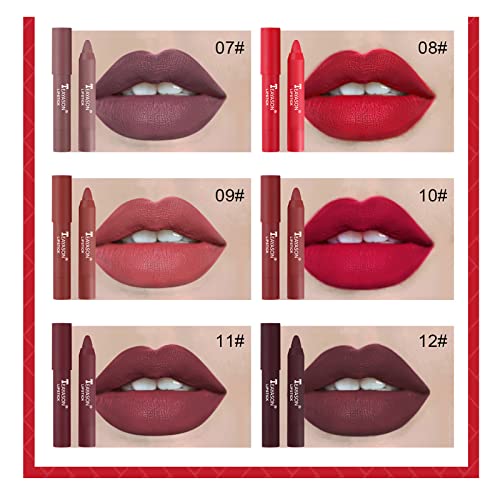 OUTFMVCH 12 CORES MATURO MATUTO DO LIPOSTO MULHERED GLOSS LIP LIP, LONITO LONITO LONGO DO LIMENTO DO TEXTURA DO LIPAÇÃO, VELVET