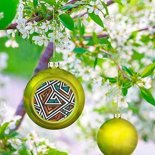 Africano Geométrico Deco Christmas Balls Ornament Startproof For Charms Xmas Tree Holding Decoration