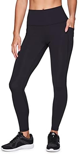 RBX Treino Sólido Ultra Soft de RBX, executando leggings de ioga com bolsos