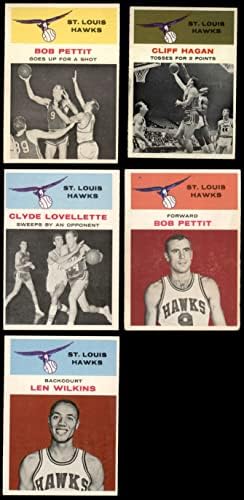 1961-62 Fleer St. Louis Hawks Team definido St. Louis Hawks VG+ Hawks