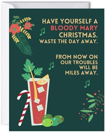 Cartão de Natal de Aly Lou Lou, Cartão de Feriado Fofo e Engraçado com envelopes para namorado, marido, namorada, esposa, pais, amigos