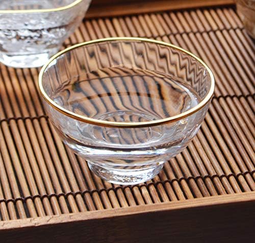 Toyo Sasaki Glass 10311-504 Vidro de saquê frio, claro, 2,5 fl oz, hobby pote, copo, feito à mão, feita no Japão