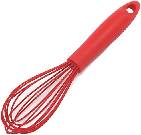 Chef Craft Premium Silicone Wire Cooking Bykk, 10,5 polegadas, vermelho